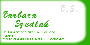 barbara szedlak business card